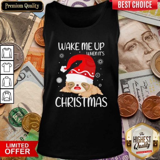Wake Me Up When It’s Christmas Tank Top - Design By Viewtees.com
