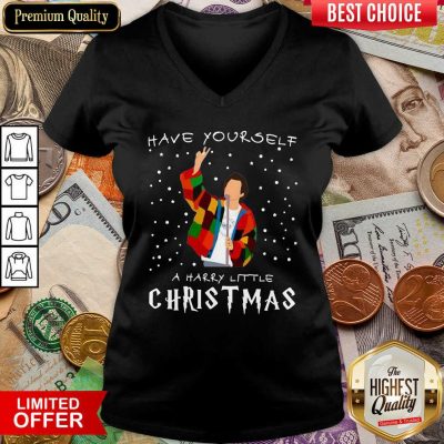  Xmas Have Yourself A Harry Styles Christmas V-neck - Design By Viewtees.com