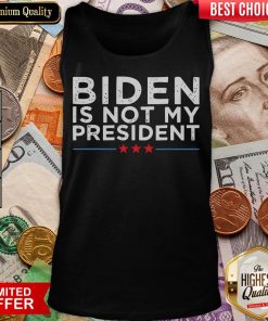 Happy Biden Not My President Stars Election Tank Top - Design By Viewtees.com