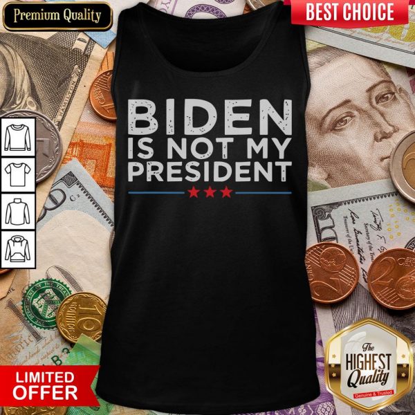 Happy Biden Not My President Stars Election Tank Top - Design By Viewtees.com