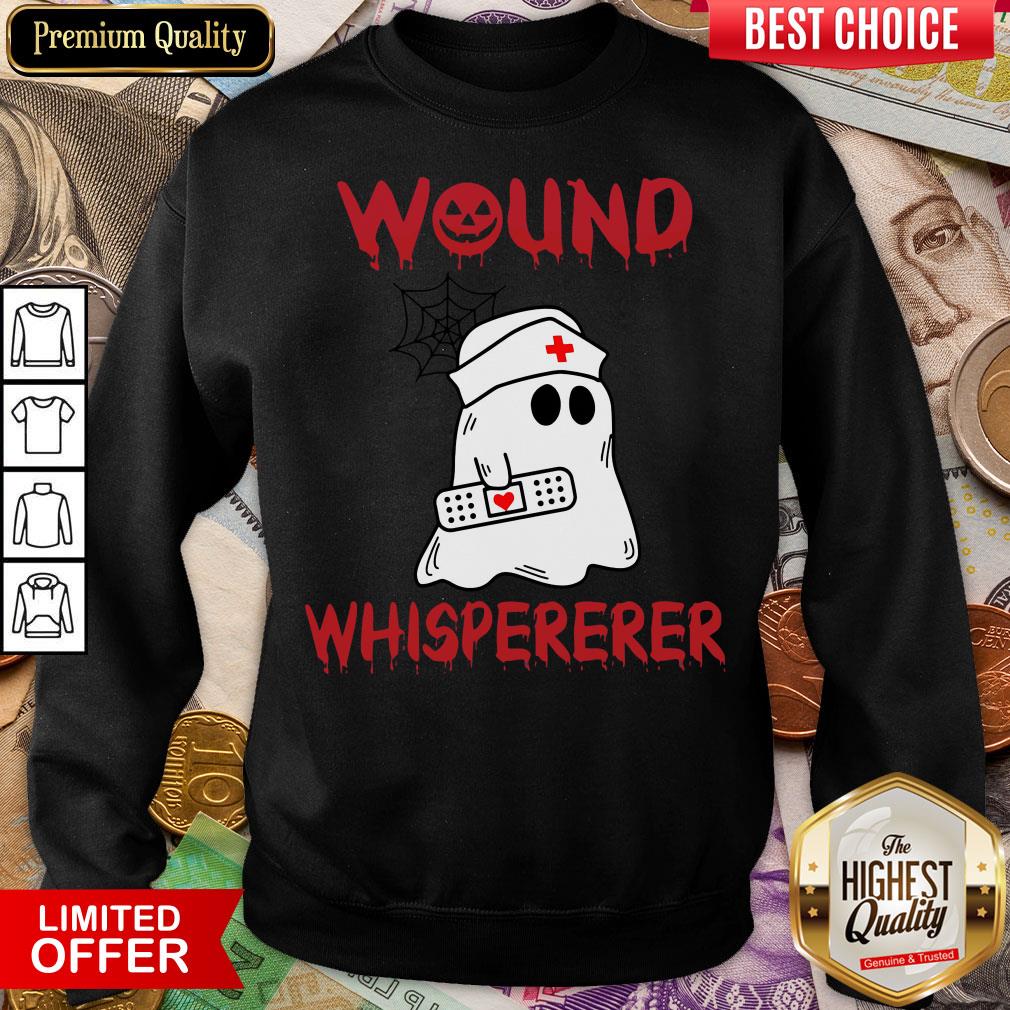Happy Ghost Nurse Wound Whisperer Sweatshirt  - Design By Viewtees.com 