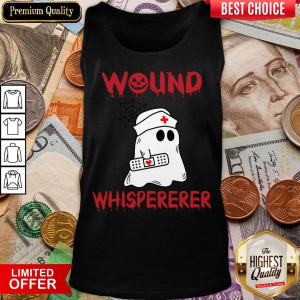Happy Ghost Nurse Wound Whisperer Tank Top - Design By Viewtees.com