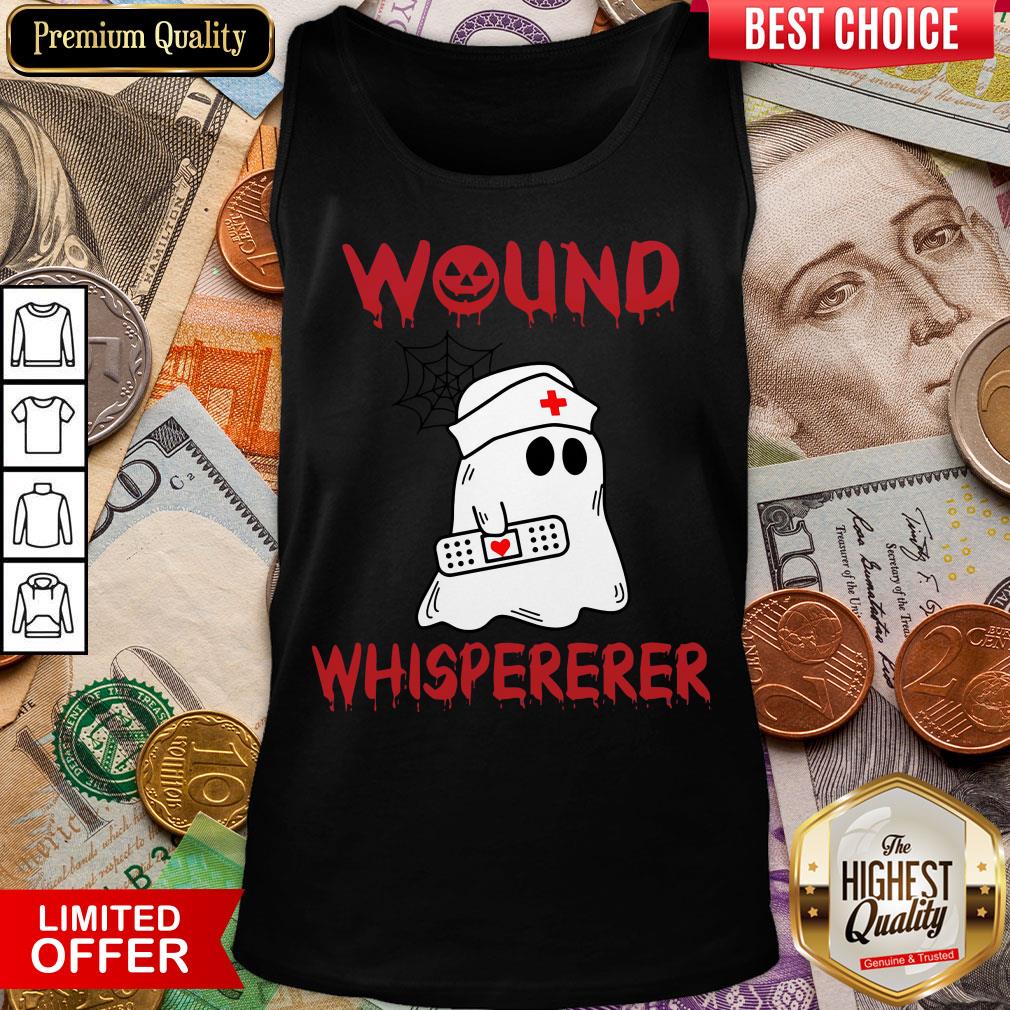 Happy Ghost Nurse Wound Whisperer Tank Top - Design By Viewtees.com