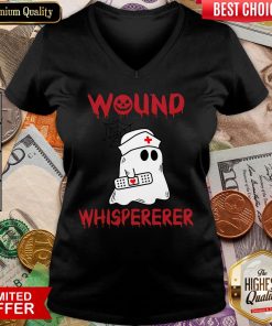 Happy Ghost Nurse Wound Whisperer V-neck - Design By Viewtees.com