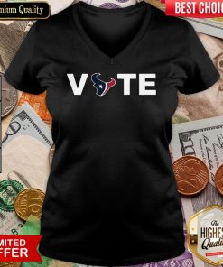 Happy Houston Texans Vote V-neck - Design By Viewtees.com