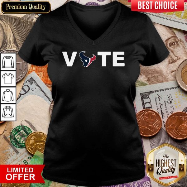 Happy Houston Texans Vote V-neck - Design By Viewtees.com