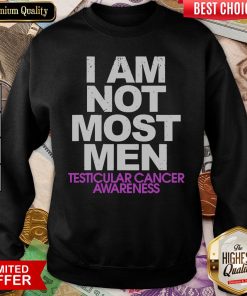 Happy I Am Not Most Men Testicular Cancer Awareness Sweatshirt - Design By Viewtees.com