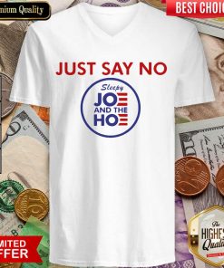 Just Say No Sleepy Joe And Hoe V-neck - Design By Viewtees.com