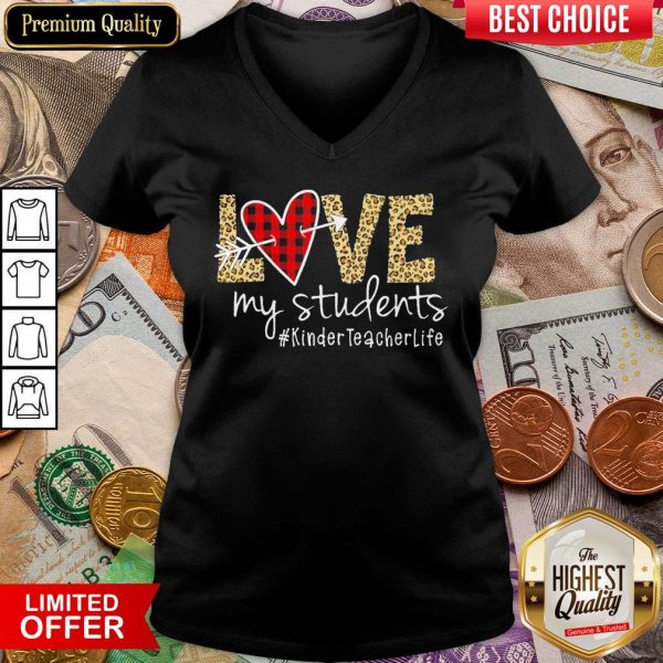 Happy Love My Students #Kinderteacherlife V-neck - Design By Viewtees.com