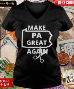 Happy Make Pa Great Again Philadelphia V-neck - Design By Viewtees.com