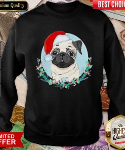 Happy Pug Santa Merry Christmas Sweatshirt - Design By Viewtees.com