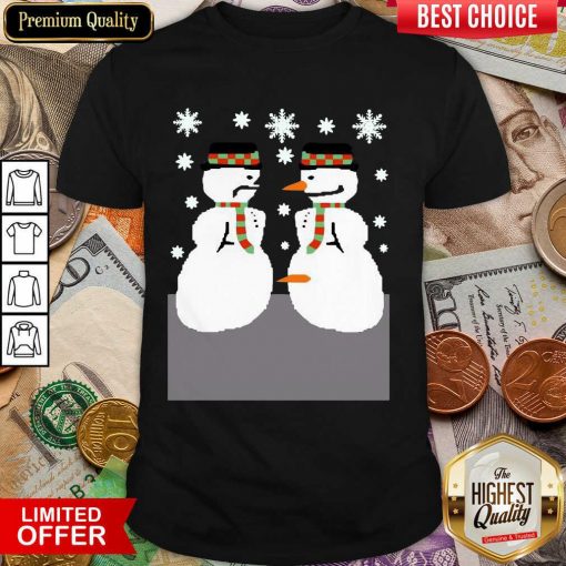 Snowman Nose Thief Ugly Christmas Shirt - Design By Viewtees.com