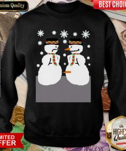 Snowman Nose Thief Ugly Christmas Sweatshirt - Design By Viewtees.com