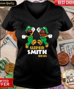 Happy Super Mario Super Smith Bros V-neck - Design By Viewtees.com