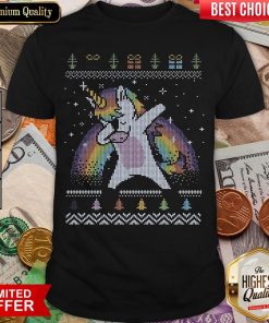 Happy Unicorn Dabbing Ugly Merry Christmas Shirt - Design By Viewtees.com
