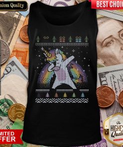 Happy Unicorn Dabbing Ugly Merry Christmas Tank Top - Design By Viewtees.com