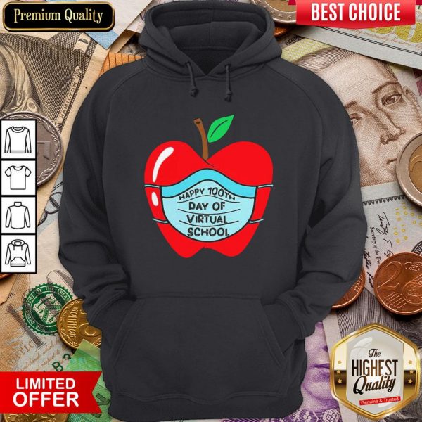 Hot 100th Days Of Virtual School Student Apple Wear Mask Hoodie - Design By Viewtees.com