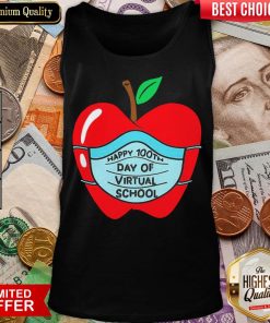 Hot 100th Days Of Virtual School Student Apple Wear Mask Tank Top - Design By Viewtees.com