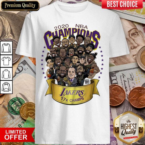 Hot 2020 NBA Champions Los Angeles Lakers 17 Champs Cartoon Shirt - Design By Viewtees.com
