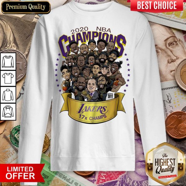 Hot 2020 NBA Champions Los Angeles Lakers 17 Champs Cartoon Sweatshirt - Design By Viewtees.com