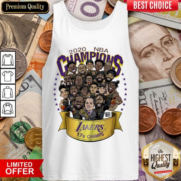 Hot 2020 NBA Champions Los Angeles Lakers 17 Champs Cartoon Tank Top - Design By Viewtees.com