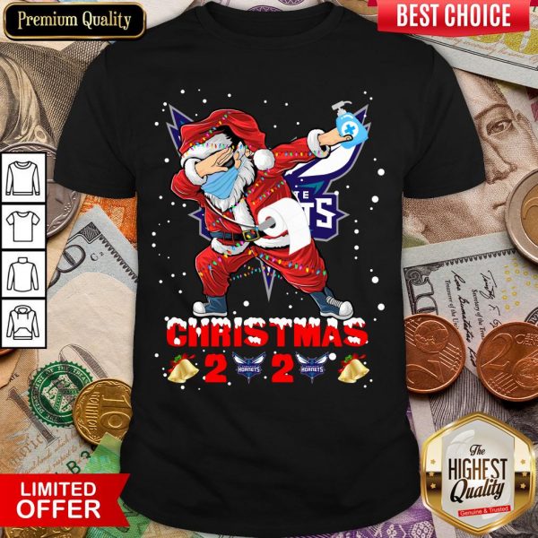 Hot Charlotte Hornets Funny Santa Claus Dabbing Christmas 2020 Shirt - Design By Viewtees.com