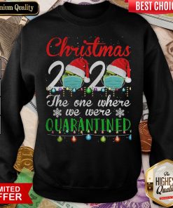Hot Christmas 2020 Quarantine Christmas Santa Face Wear Mask Sweatshirt - Design By Viewtees.com