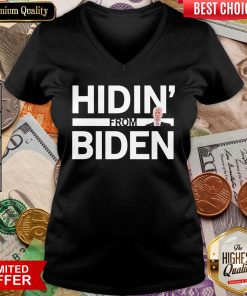 Hot Hidin From Biden 2020 Election Funny Campaign Toddler Kids Girl Boy V-neck - Design By Viewtees.com