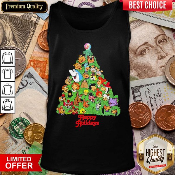 Hot Holidays From Your Favorite Cartoon Characters In A Christmas Tree Tank Top - Design By Viewtees.com