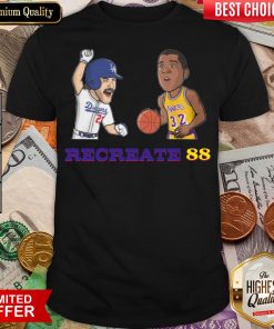 Hot Los Angeles Dodgers RECREATE 88 Lakers Dodgers 2020 Nba Mlb Championship Shirt - Design By Viewtees.com