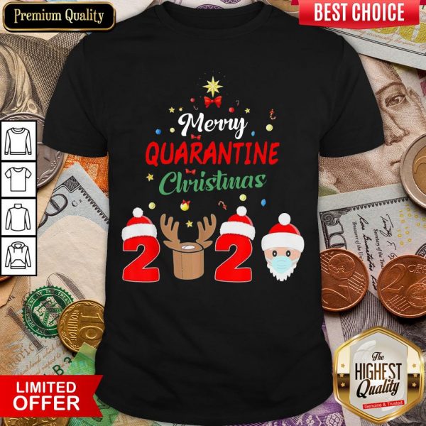 Hot Merry Quarantine Christmas 2020 Xmas Pajamas Holidays Gift Shirt - Design By Viewtees.com