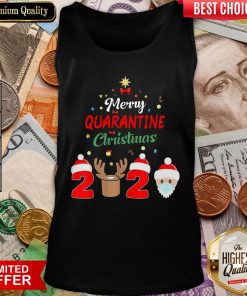 Hot Merry Quarantine Christmas 2020 Xmas Pajamas Holidays Gift Tank Top - Design By Viewtees.com