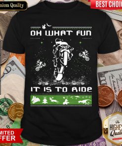 Hot Motocross Oh What Fun It Is To Ride Ugly Christmas Shirt - Design By Viewtees.com