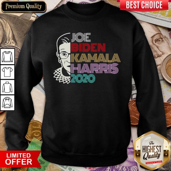 Hot Ruth Bader Ginsburg Joe Biden Kamala Harris 2020 Vintage Sweatshirt - Design By Viewtees.com