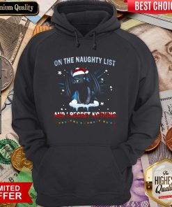 Hot Santa Night Fury On The Naughty List And I Regret Nothing Christmas Hoodie - Design By Viewtees.com