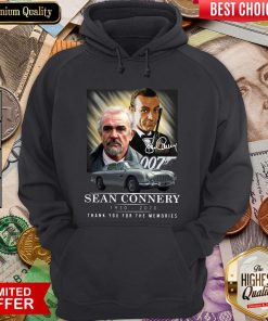 Hot Sean Connery 1930-2020 Thank You For The Memories Signature Hoodie - Design By Viewtees.com