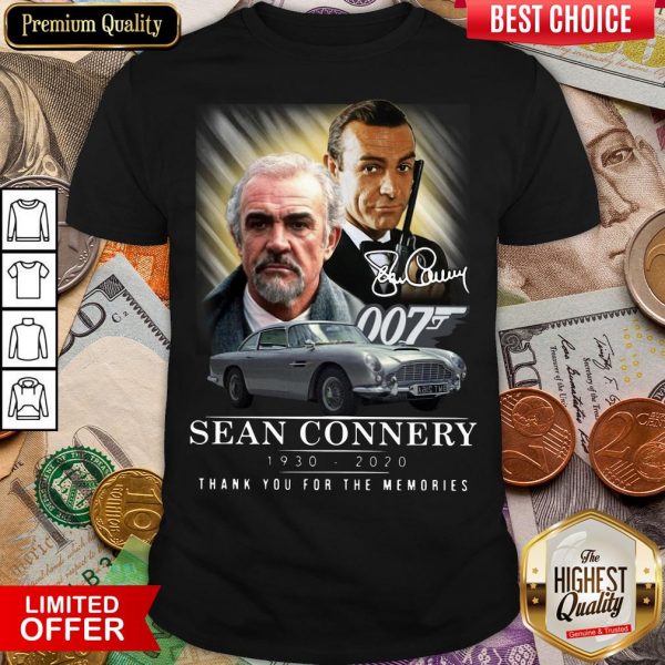Hot Sean Connery 1930-2020 Thank You For The Memories Signature Shirt - Design By Viewtees.com