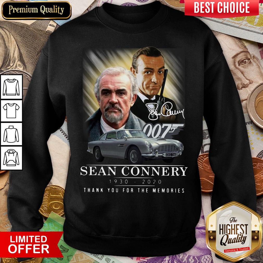Hot Sean Connery 1930-2020 Thank You For The Memories Signature Sweatshirt - Design By Viewtees.com 