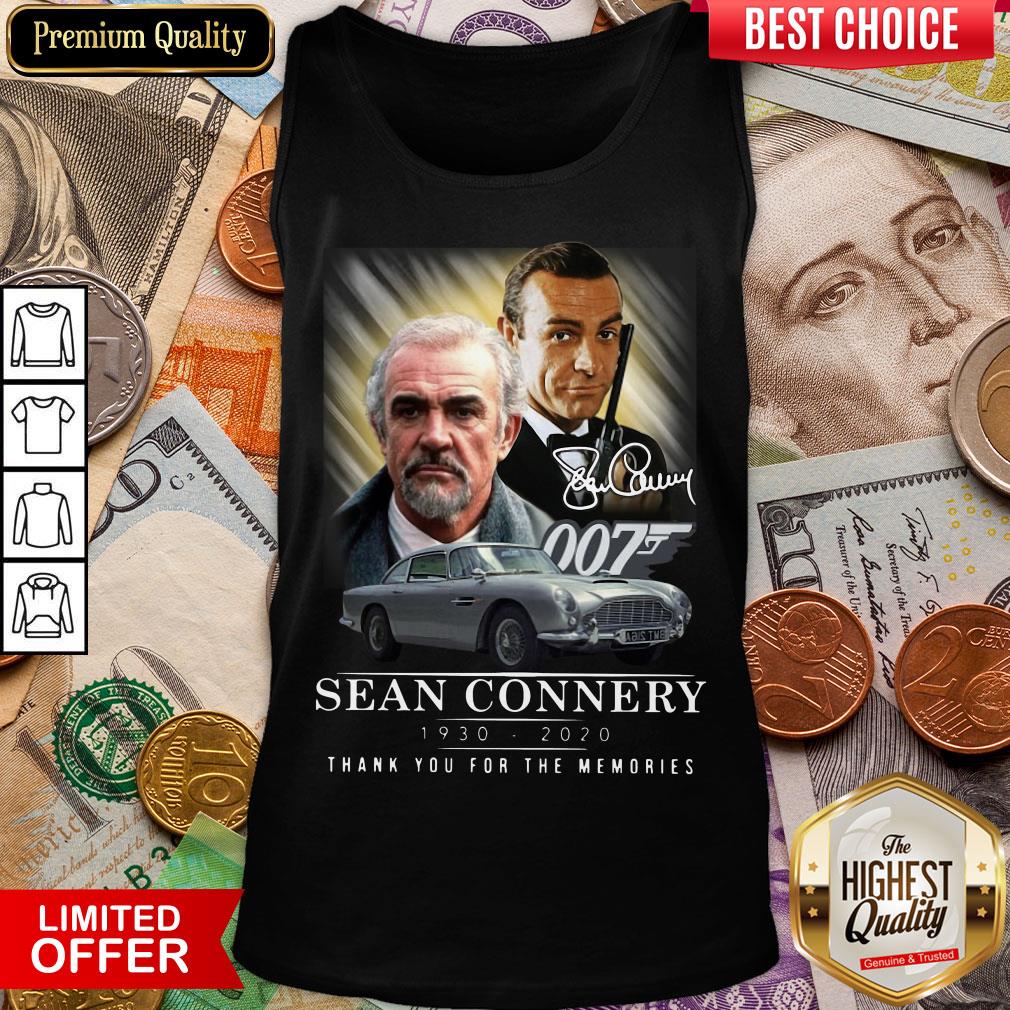 Hot Sean Connery 1930-2020 Thank You For The Memories Signature Tank Top - Design By Viewtees.com