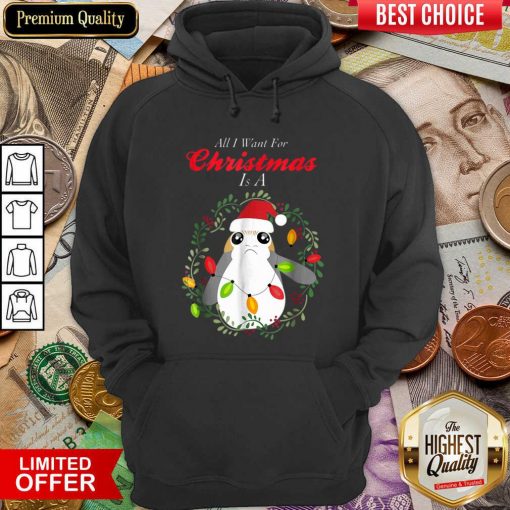 Star Wars Porg All I Want Christmas Holiday Hoodie - Design By Viewtees.com