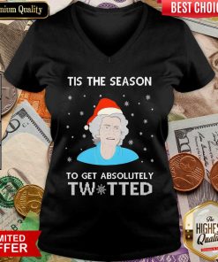 Tis The Season To Get Absolutely Twatted Ugly Christmas V-neck - Design By Viewtees.com