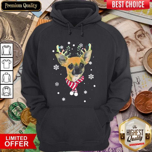 Nice Chihuahua Gorgeous Reindeer Christmas Hoodie - Design By Viewtees.com