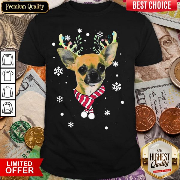 Nice Chihuahua Gorgeous Reindeer Christmas Shirt - Design By Viewtees.com