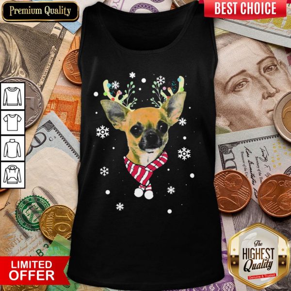 Nice Chihuahua Gorgeous Reindeer Christmas Tank Top - Design By Viewtees.com