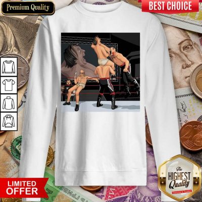 Eddie And Richie Vs Legion Of Doom Art Print Sweatshirt - Design By Viewtees.com 