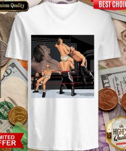 Eddie And Richie Vs Legion Of Doom Art Print V-neck - Design By Viewtees.com