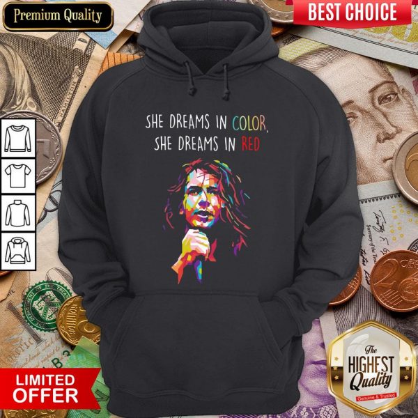 Nice Eddie Vedder She Dreams In Color She Dreams In Red Hoodie - Design By Viewtees.com