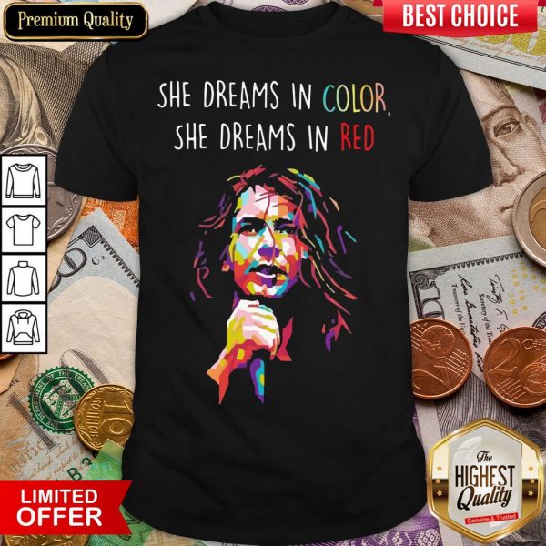 Nice Eddie Vedder She Dreams In Color She Dreams In Red Shirt - Design By Viewtees.com