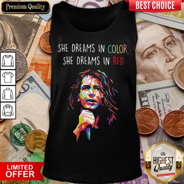 Nice Eddie Vedder She Dreams In Color She Dreams In Red Tank Top - Design By Viewtees.com