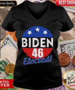 Nice Elected Celebrate Joe Biden 46th President 2020 V-neck - Design By Viewtees.com